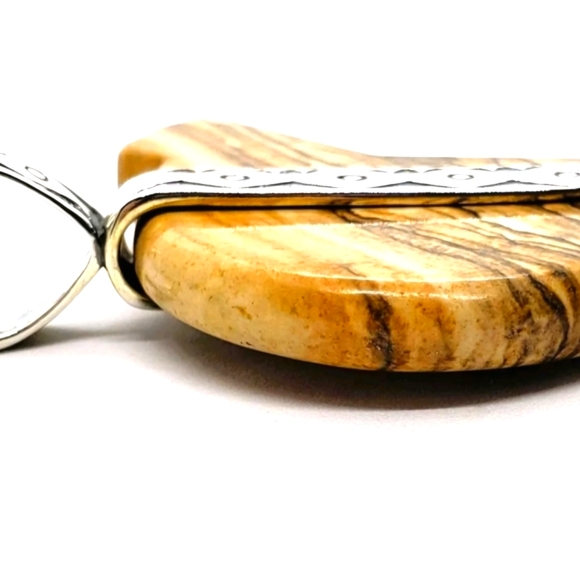 CAROLYN POLLACK .925 Silver Multi Stone W/Jasper Stone Bear Necklace NWOT - Picture 5 of 12